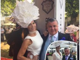 Stylist to the stars Bernard Connolly poses up a storm at Ascot