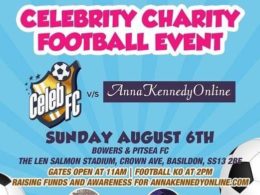 Celeb FC to take on AnnaKennedyOnline team for charity match