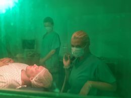Luke White looks every bit a superstar as he films scenes for movie