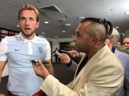 Kiran Rai reacts to FIFA World Cup England v Slovenia Game