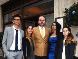 Stunning actress Janine Nerissa steps out with her family at exclusive West End restaurant Le Caprice