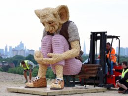 Local food artist unveils life-sized BFG made from Mr Kipling cakes