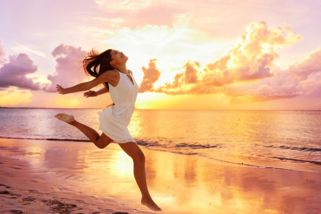 woman happy
