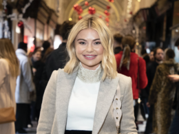 Lottie Moss, Georgia Toffolo and Rosie Fortescue at Burlington Arcade to celebrate the switching on of the Christmas lights