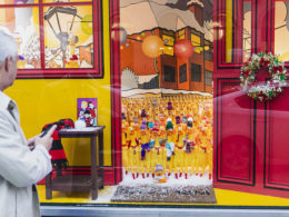 Beano launches bonkers Christmas window display in London featuring a choir of singing rubber chickens!