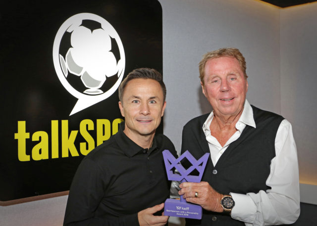 Dennis Wise awards Harry Redknapp with the inaugural Sportsperso