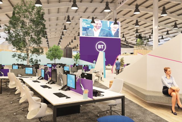 Artists impression of how the proposed workplaces could look under the programme