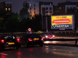 Billboards pop up in London highlighting human rights abuses in Pakistan