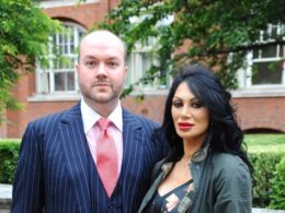 Janine Nerissa and Jonathan Sothcott look elegant for an evening at the ballet