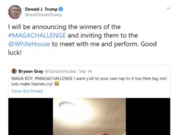 Donald Trump Tweets About The #MAGACHALLENGE