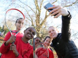 GB Fed Cup star joins 500 kids for LTA Winter Tennis Festival in Hammersmith