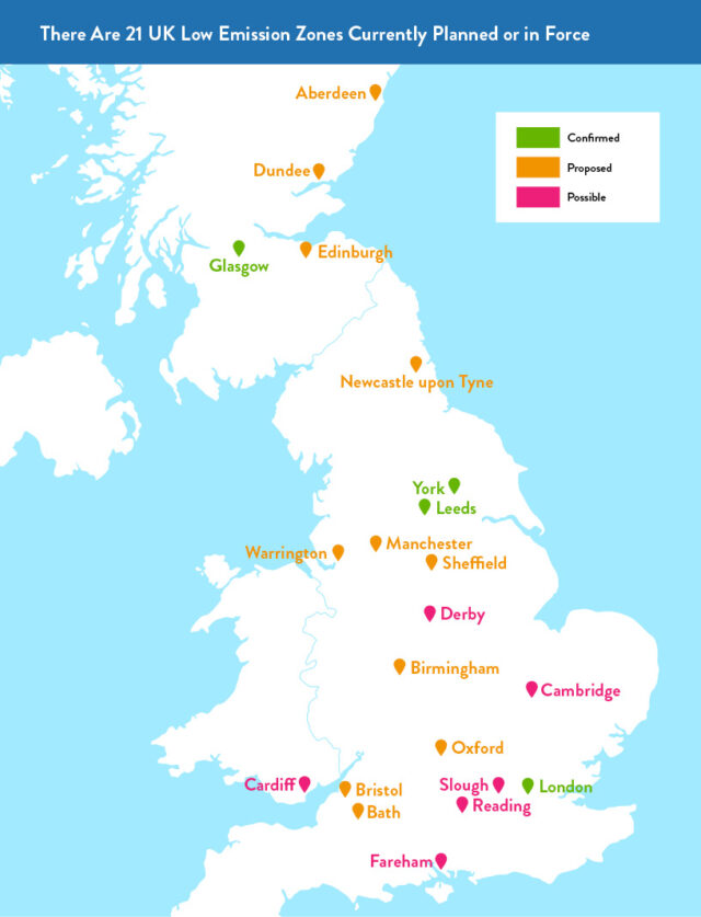 Proposed Emission Zones UK