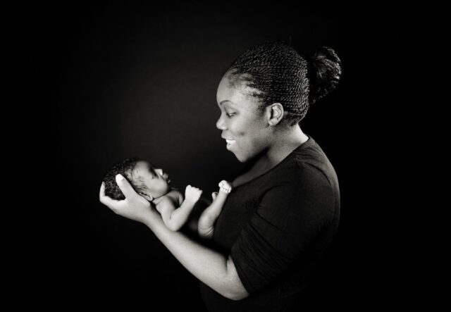 Obiele and newborn Tetteh-Kwei