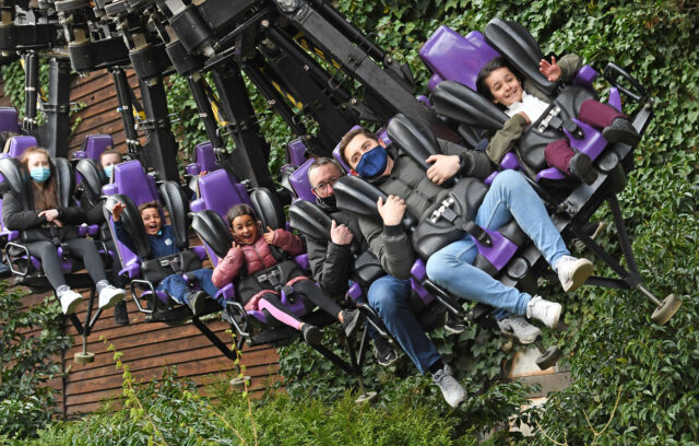 Chessington World of adventures Reopens its Outdoor attractions today and rides for guests to enjoy some outdoor family fun. Windsor. UK