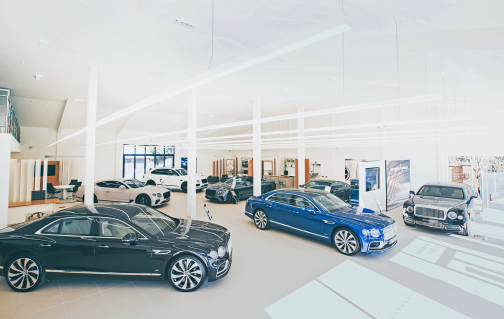 bentley car showroom vehicle
