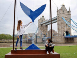 WaterAid installs striking giant hourglass by the Thames to highlight water crisis