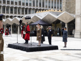 Flag flies over Guildhall to celebrate role of UK Armed Forces