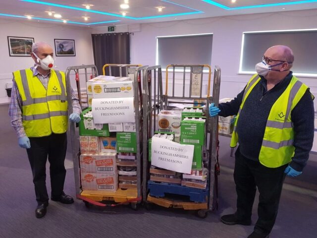 Bucks Freemasons foodbanks delivery