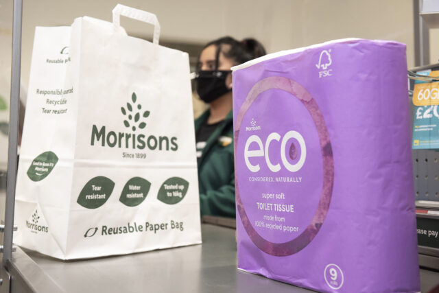 Morrisons - Plastic Free Toilet and Kitchen Roll, London, 10th February 2022