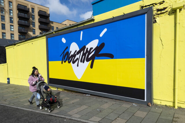 Wood Street Walls x Maser Paint for Ukraine, London, 1st April 2022