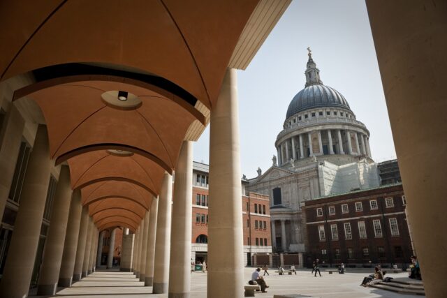 View,Of,St,Paul?s,Cathedral,From,Paternoster,Square,On,A
