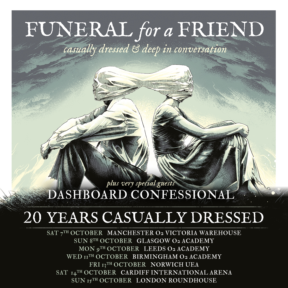 FUNERAL FOR A FRIEND ANNOUNCE CASUALLY DRESSED AND DEEP IN CONVERSATION ...