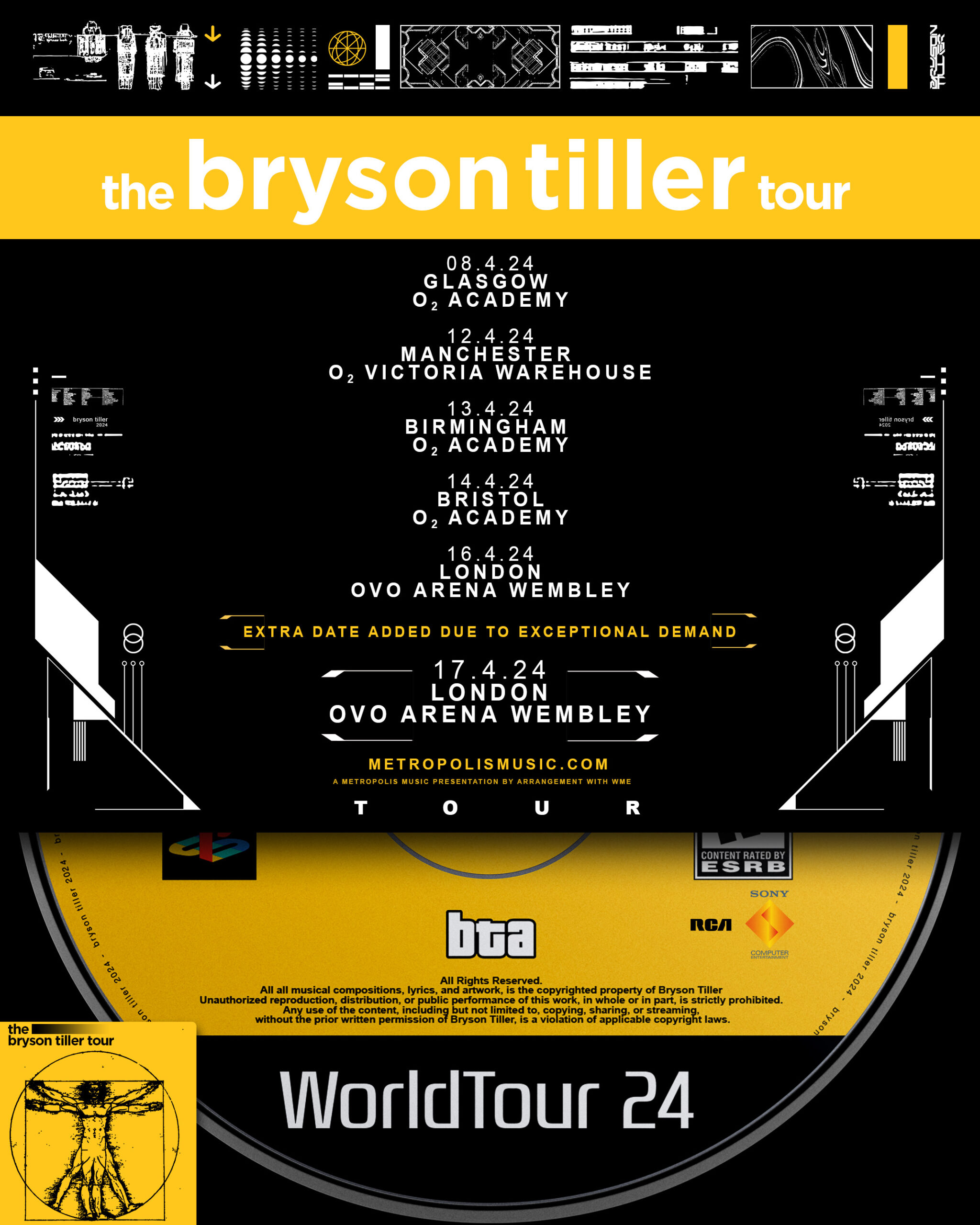 BRYSON TILLER ADDS SECOND LONDON SHOW TO ‘THE BRYSON TILLER TOUR