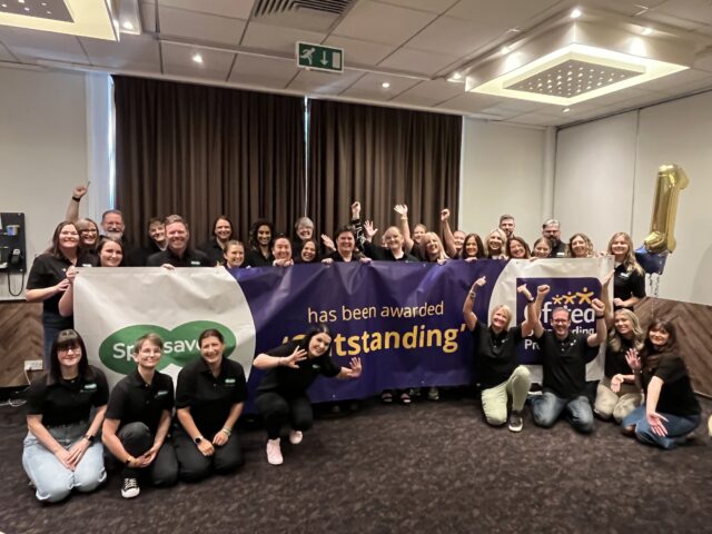 Specsavers apprenticeship team celebrate the Ofsted outstanding grading
