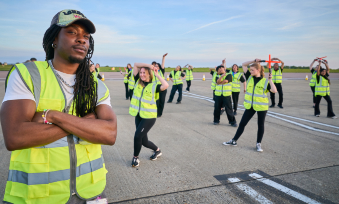 London Luton Airport staff the arrival of Radio 1 Big Weekend