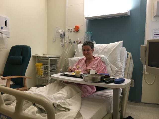 Sharon during treatment