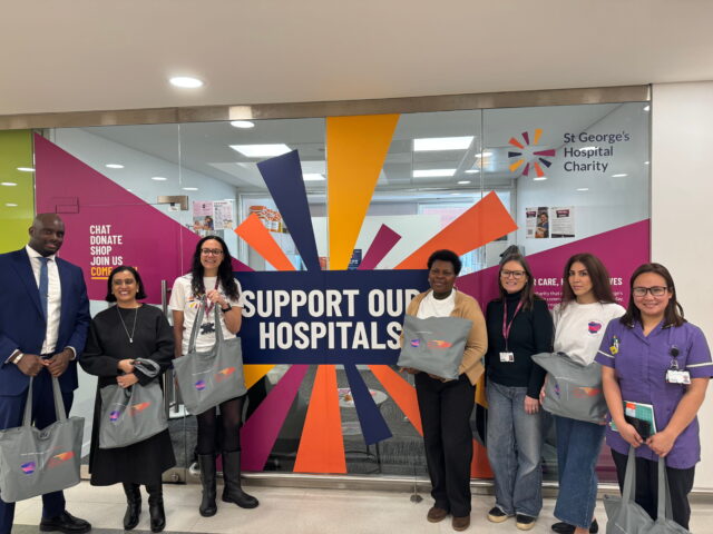 UK Power Networks, The Juliet O Foundation delivering care packages at St George's Hospital