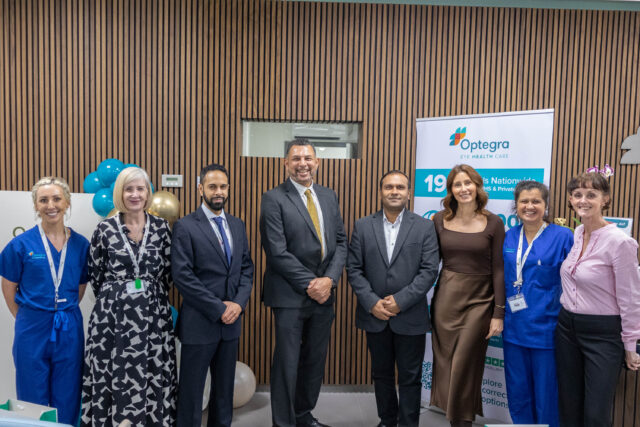 Optegra West London team with Bill Miller, (fourth from left)