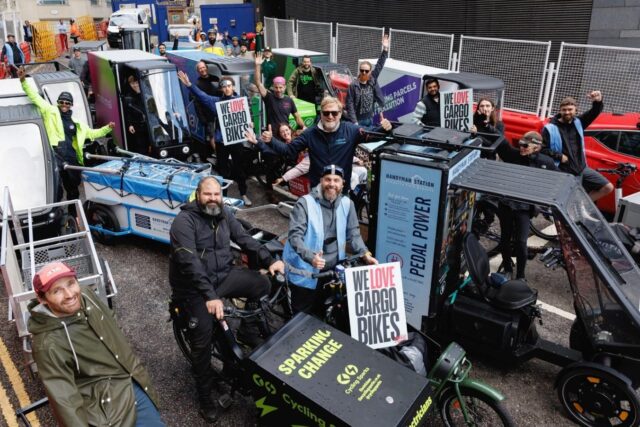 CARGO BIKE USE ROCKETS IN LONDON AS CALLS GROW FOR DUTCH-STYLE PHASE OUT OF DIESEL VANS