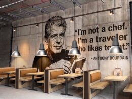 Blend Family food hall, Mango and Oliver Bonas sign at London’s newest town centre, The Elephant