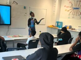 Vanguard School pupils meet poet Patience Agbabi for National Poetry Day
